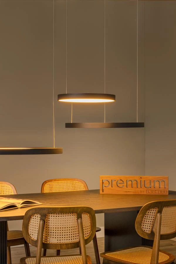 Lucide VIDAL - Pendant light - Ø 78 cm - LED Dim. - 1x120W 2700K - Black | Premium - atmosphere 2
